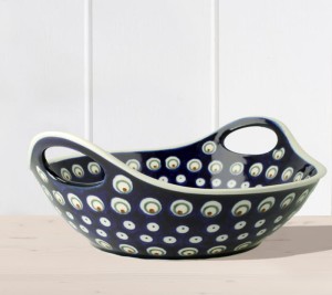 Bowl 24,5 x 22,3 cm GU1813DEK487 Bolesławiec Pottery