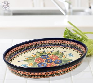 Dish ø 22,0 x 31,0 cm GU350DEK149Art Bolesławiec Pottery