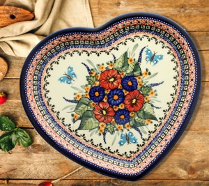 Talerz serce 27,4 X 25,0 CM Bolesławiec GU1254DEK149Art