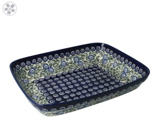 Półmisek do zapiekania 19,5x25,5 cm Bolesławiec GU370DEK1073A