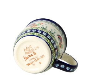 Kubek klasyczny h 9,7 cm V 0,35 L Bolesławiec GU1105DEK281Art