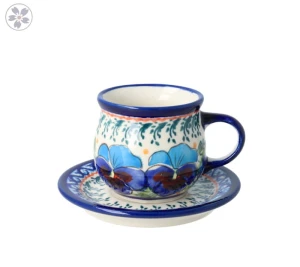 Filiżanka i spodek do podwójnego espresso V 0,07 L Bolesławiec GU1121DEK2277Art