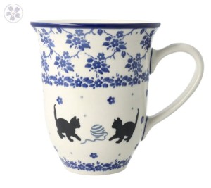 Kubek Latte V 0,45 L Ceramika Artystyczna Bolesławiec K826 dek2588X