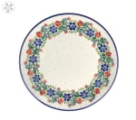 Talerz Ceramika Artystyczna Bolesławiec płaski obiadowy Ø 24 cm T266 dek1535X