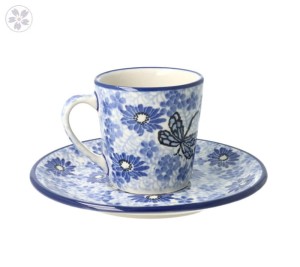 Filiżanka i spodek espresso V 0,09 L Ceramika Artystyczna Bolesławiec F66dek 2999X