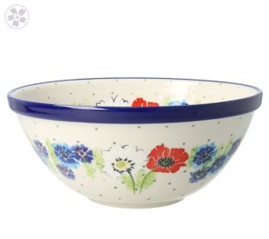 Miska do sałatek V 1 L Ceramika Artystyczna Bolesławiec M057 dek2510X