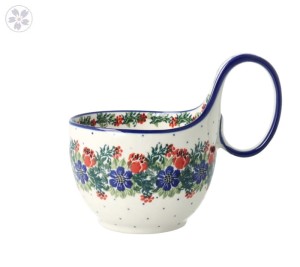 Czerpak-miska V 0,4 L Ceramika Artystyczna Bolesławiec C845 dek1535X