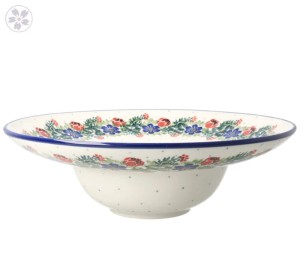Talerz do makaronu 25cm h7,8cm Ceramika Artystyczna Bolesławiec D86 dek1535X
