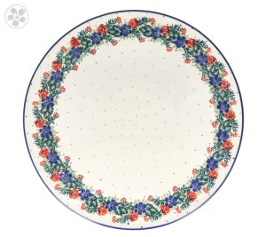 Talerz do pizzy Ø 33 cm Ceramika Artystyczna Bolesławiec D53 dek1535X