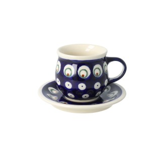 Filiżanka i spodek do podwójnego espresso V 0,07 L Bolesławiec GU1121DEK487