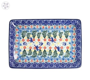 Tacka 21,5cm x 14,5cm Ceramika Artystyczna Bolesławiec sushi C21 dekU4173