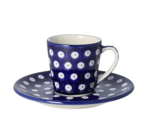 Filiżanka i spodek espresso V 0,09 L Ceramika Artystyczna Bolesławiec F66 dek70AX
