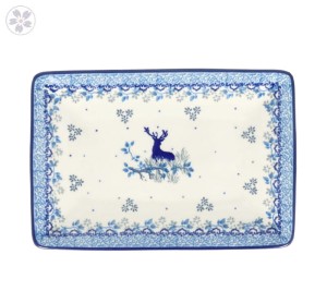 Tacka 21,5cm x 14,5cm Ceramika Artystyczna Bolesławiec sushi C21 dek2858X