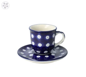 Filiżanka i spodek Ceramika Artystyczna Bolesławiec espresso V 0,06 L B10 dek70AX