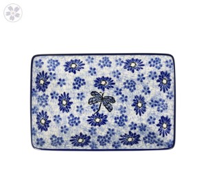 Tacka Ceramika Artystyczna Bolesławiec sushi 18x12 h2,5cm C27 dek2999X