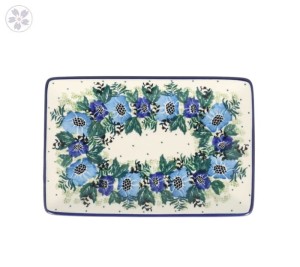 Tacka Ceramika Artystyczna Bolesławiec sushi 18x12 h2,5cm C27 dek2839X