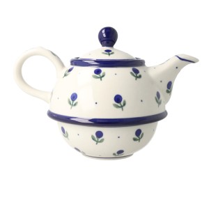 Czajnik z filiżanką Ceramika Artystyczna Bolesławiec V 0,6 L C01 DEK135X