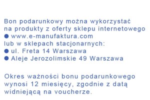 Voucher / bon podarunkowy o wartości 300 PLN Ceramika Bolesławiec