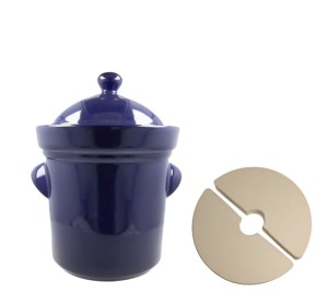 Garnek do kiszenia V 5 L + kamienie dociskowe GU1906DEK KOBALT