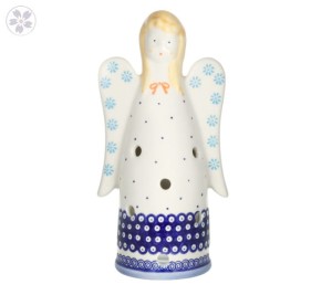 Lampion anioł wys. 19.5 cm Kropki Galia