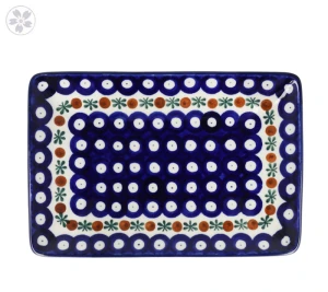 Tacka do sushi 21,5cm x 14,5cm Ceramika Artystyczna Bolesławiec C21 dek70X