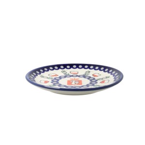 Talerz śniadaniowy ø 19,5 cm Ceramika Bolesławiec GU814 DEK1408A Syrenka