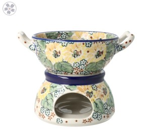 Komplet do fondue C62 Ceramika Artystyczna Bolesławiec dekU4742