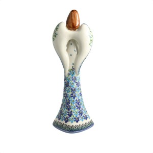 Figura anioł wys. 37 cm Niebieskie Kwiaty Galia