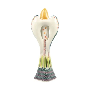 Figura ceramiczna anioł Wrzos Galia Ceramika Bolesławiec