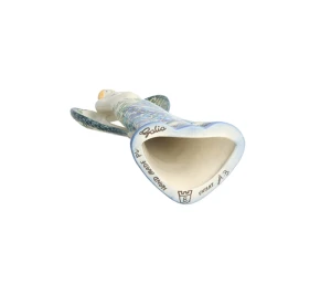 Figura ceramiczna anioł Niebieskie Kwiaty Galia Ceramika Bolesławiec