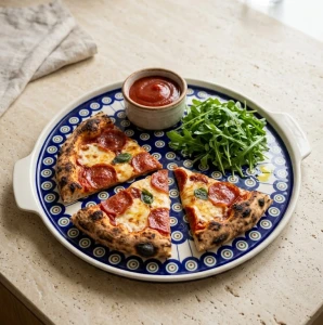 Talerz do pizzy GU2086DEK8 Ceramika Bolesławiec