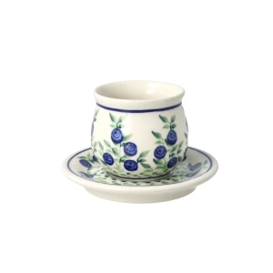 Filiżanka i spodek do podwójnego espresso Ceramika Bolesławiec V 0,07 L GU1121 DEK1208