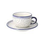 Cup and saucer V 0,2 L 61A Bolesławiec Pottery Manufaktura