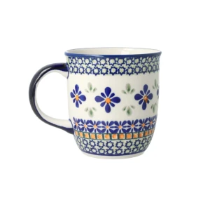 Kubek kwiat lotosu Ceramika Bolesławiec h 9,7 cm V 0,35 L GU1105 DEKDU60