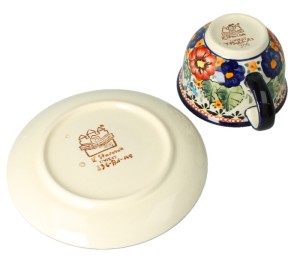Filiżanka i spodek Ø 11,8/16 cm V 0,22 L Bolesławiec GU775DEK149Art