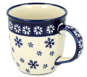 Kubek klasyczny h 9,7 cm V 0,35 L Bolesławiec GU1105DEK925A