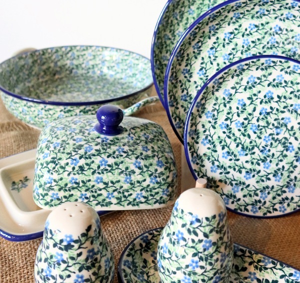Ceramiczne naczynia, ręcznie malowane, ceramika artystyczna bolesławiec dekoracja 2349X