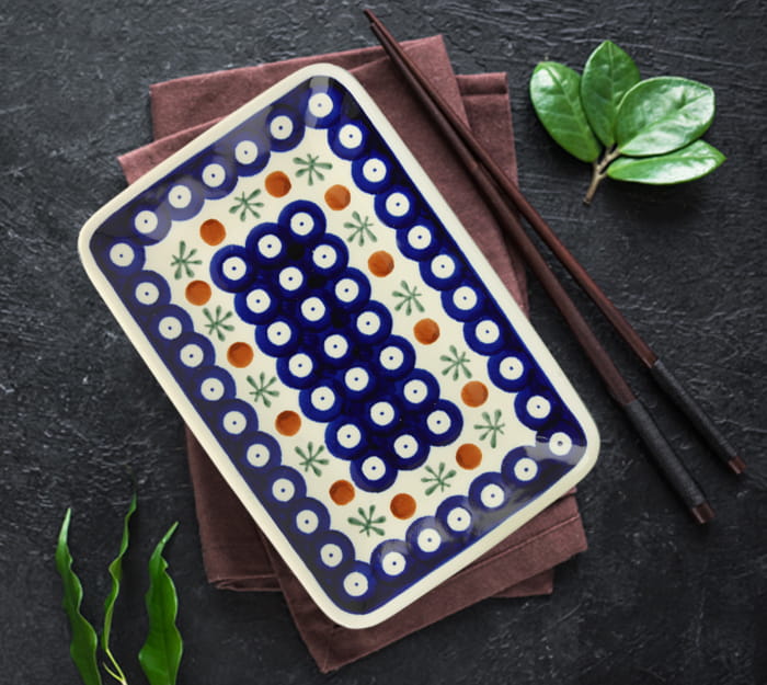Talerz- tacka do sushi 12,2x18,3 cm GU2021DEK41