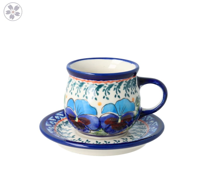 Filiżanka i spodek do podwójnego espresso V 0,07 L Bolesławiec GU1121DEK2277Art