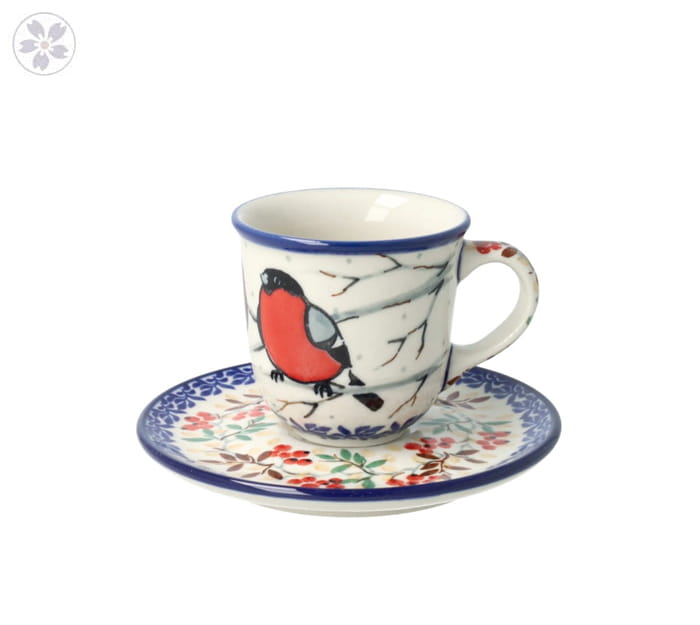 Filiżanka i spodek Ceramika Artystyczna Bolesławiec espresso V 0,06 L B10 dekU4908