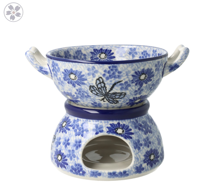Komplet do fondue C62 Ceramika Artystyczna Bolesławiec dek2999X